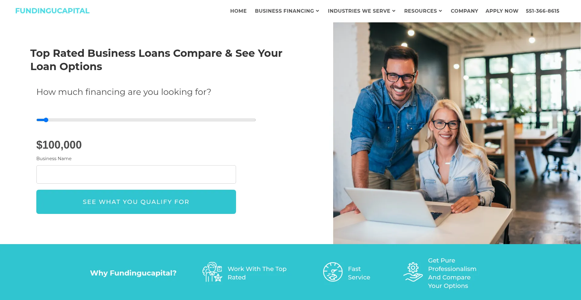 Website screenshot of Fundingucapital.com