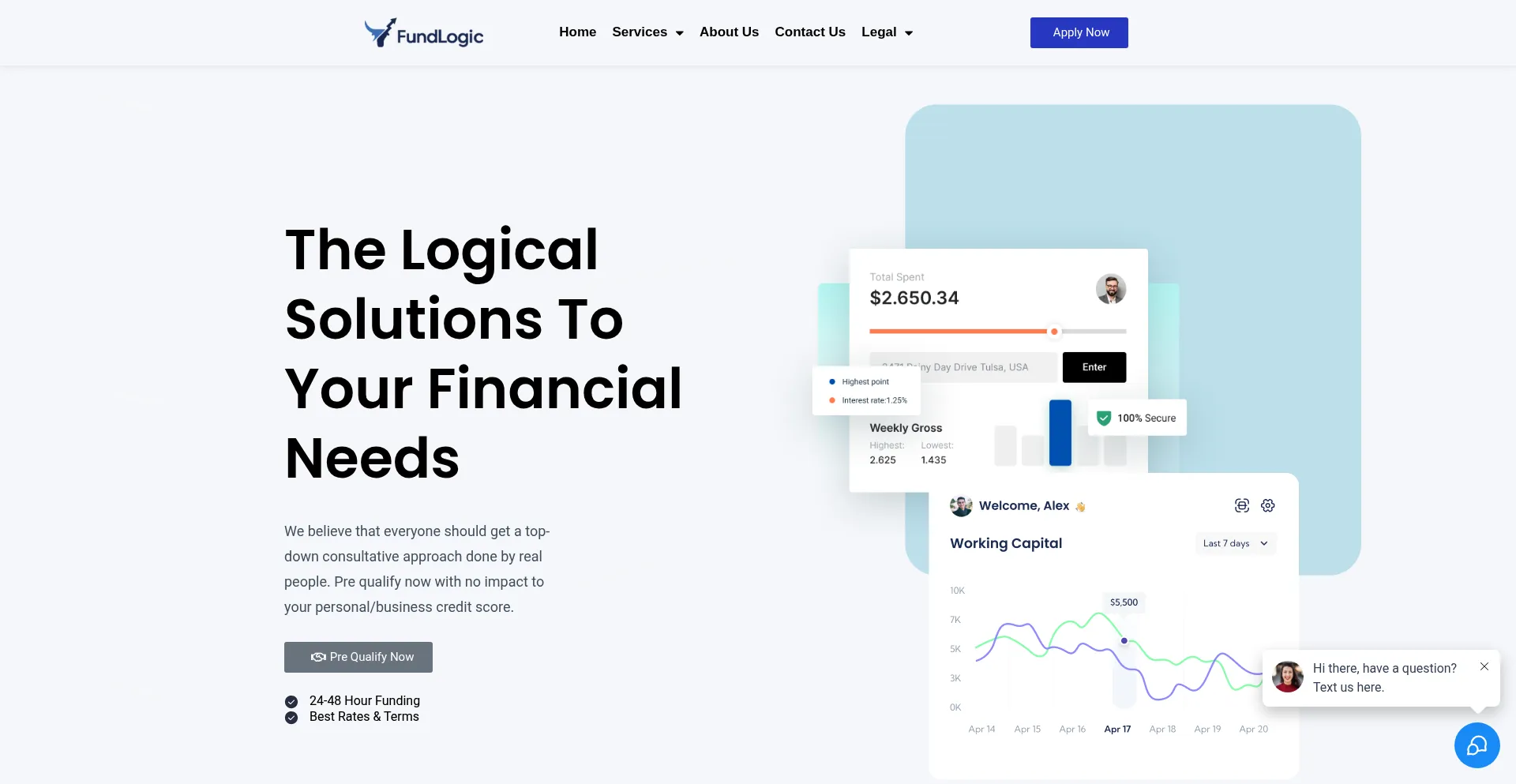 Website screenshot of Fundlogicfs.com