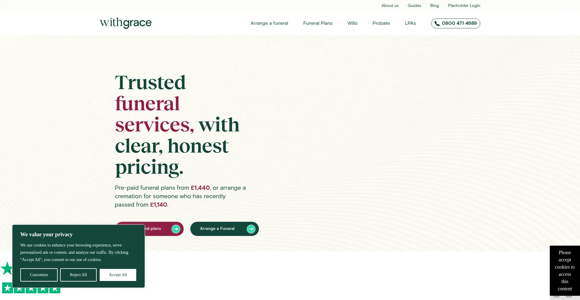 Funeralswithgrace.com