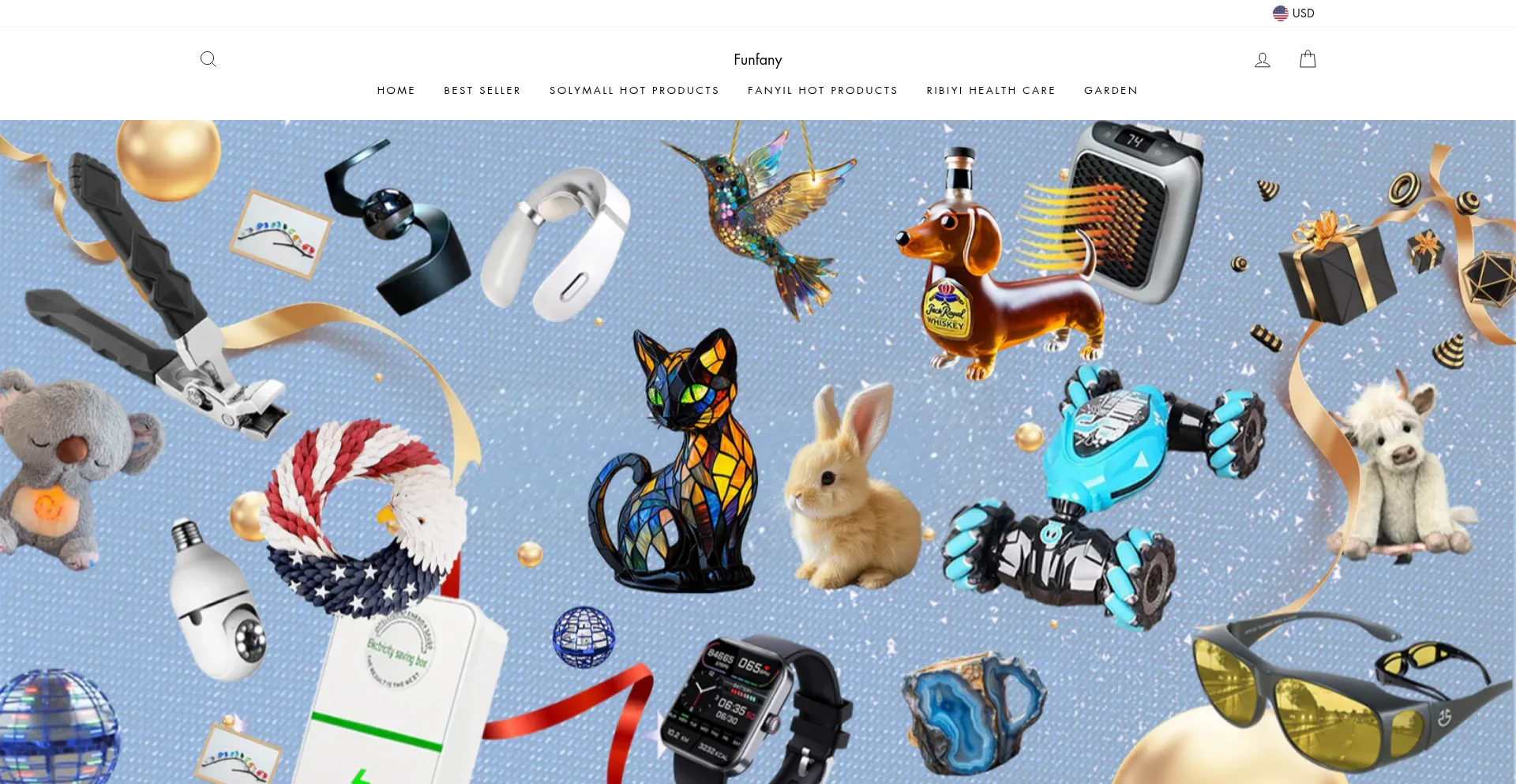 Website screenshot of Funfany.com