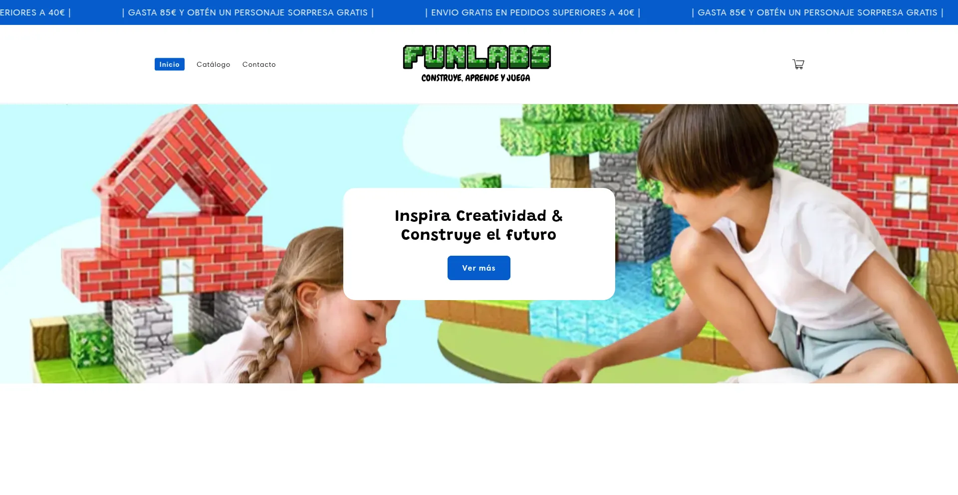 Website screenshot of Funlabs.es