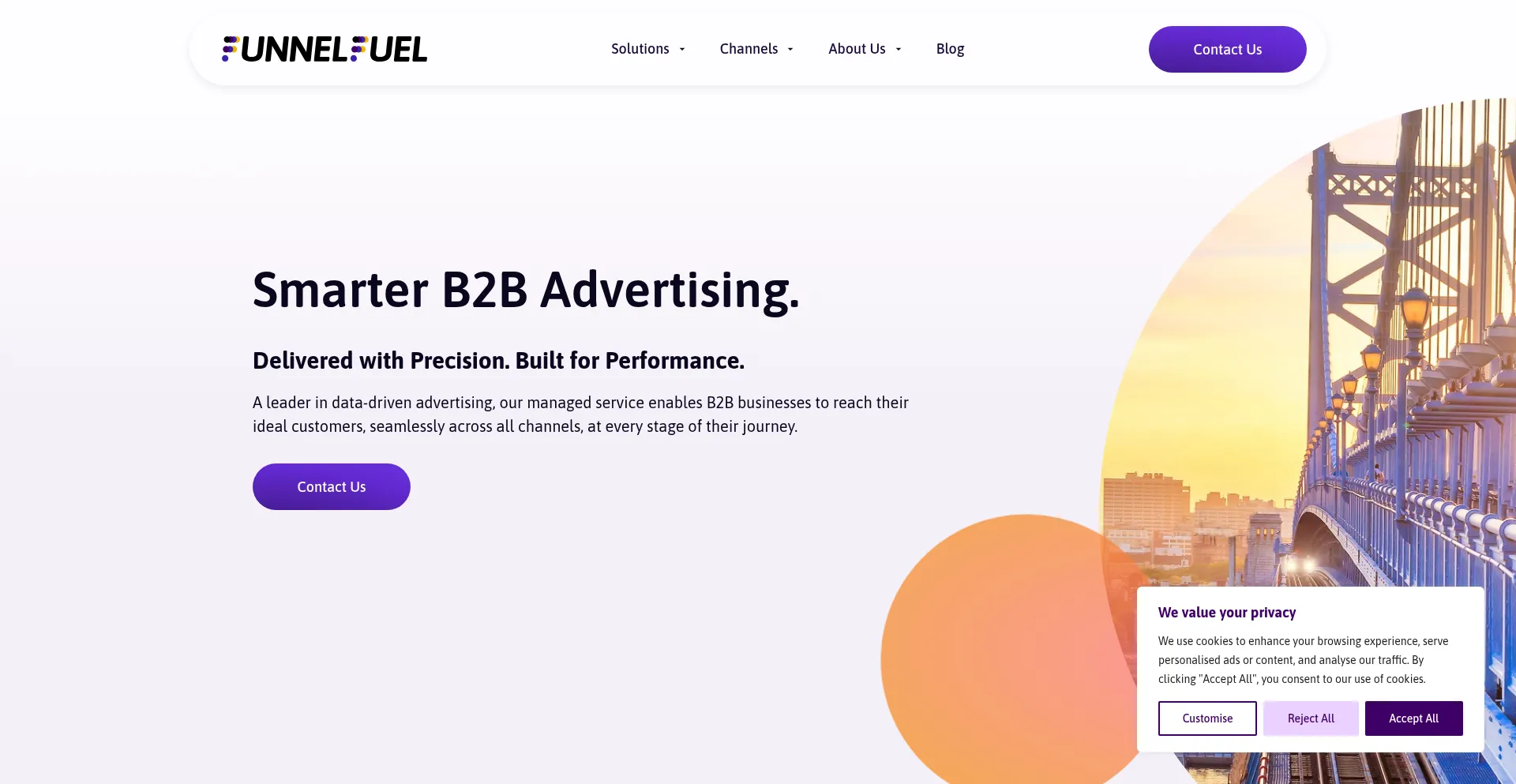 Website screenshot of Funnelfuel.io