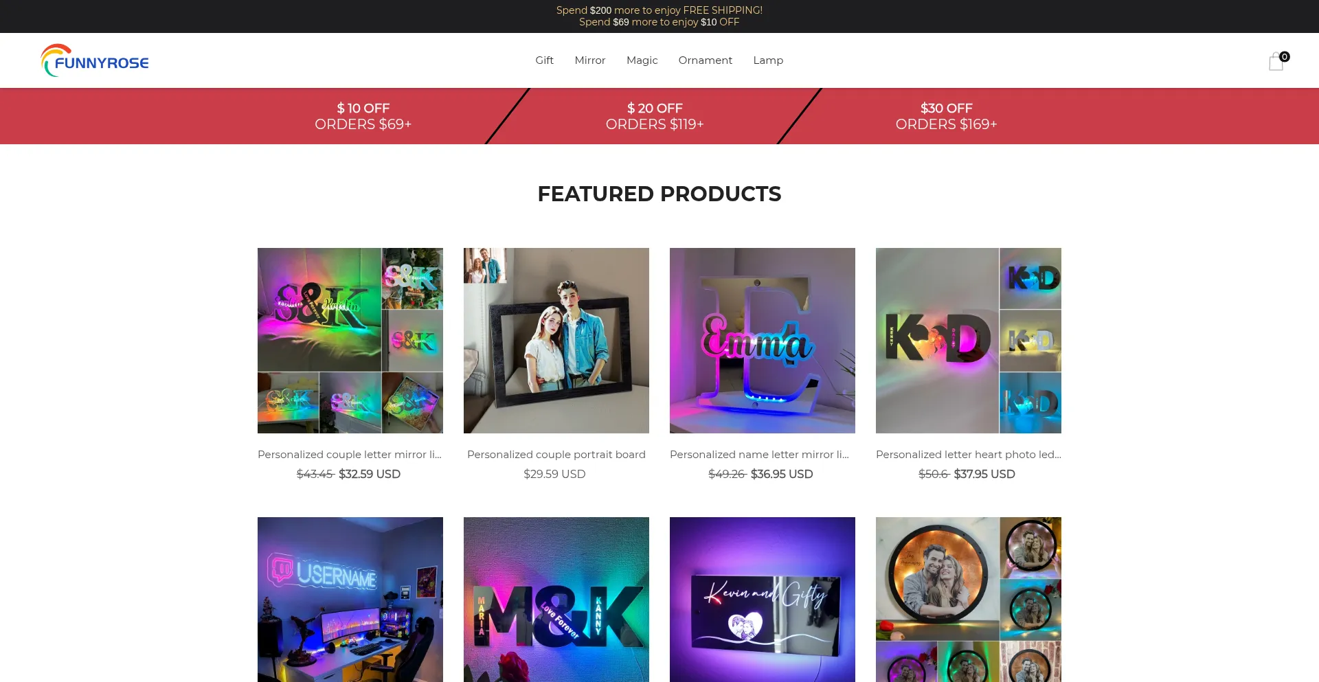 Website screenshot of Funnyrose.com