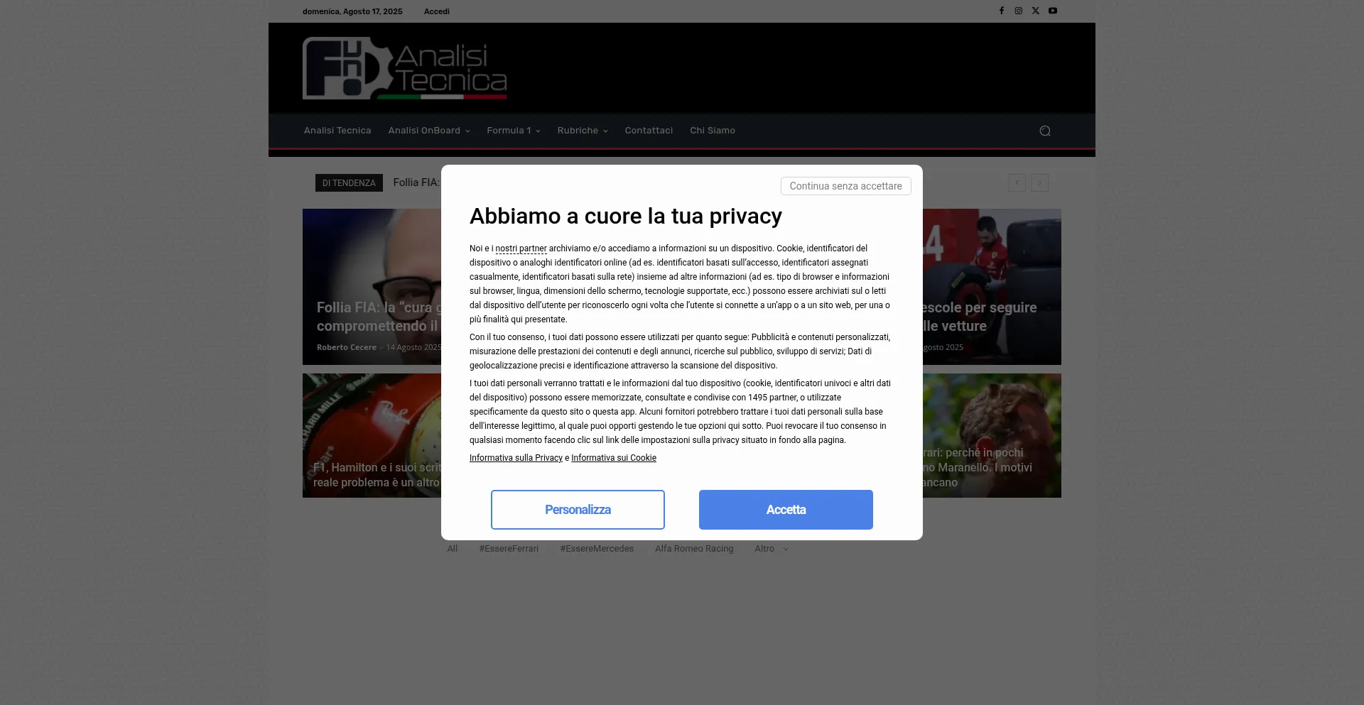 Website screenshot of Funoanalisitecnica.com