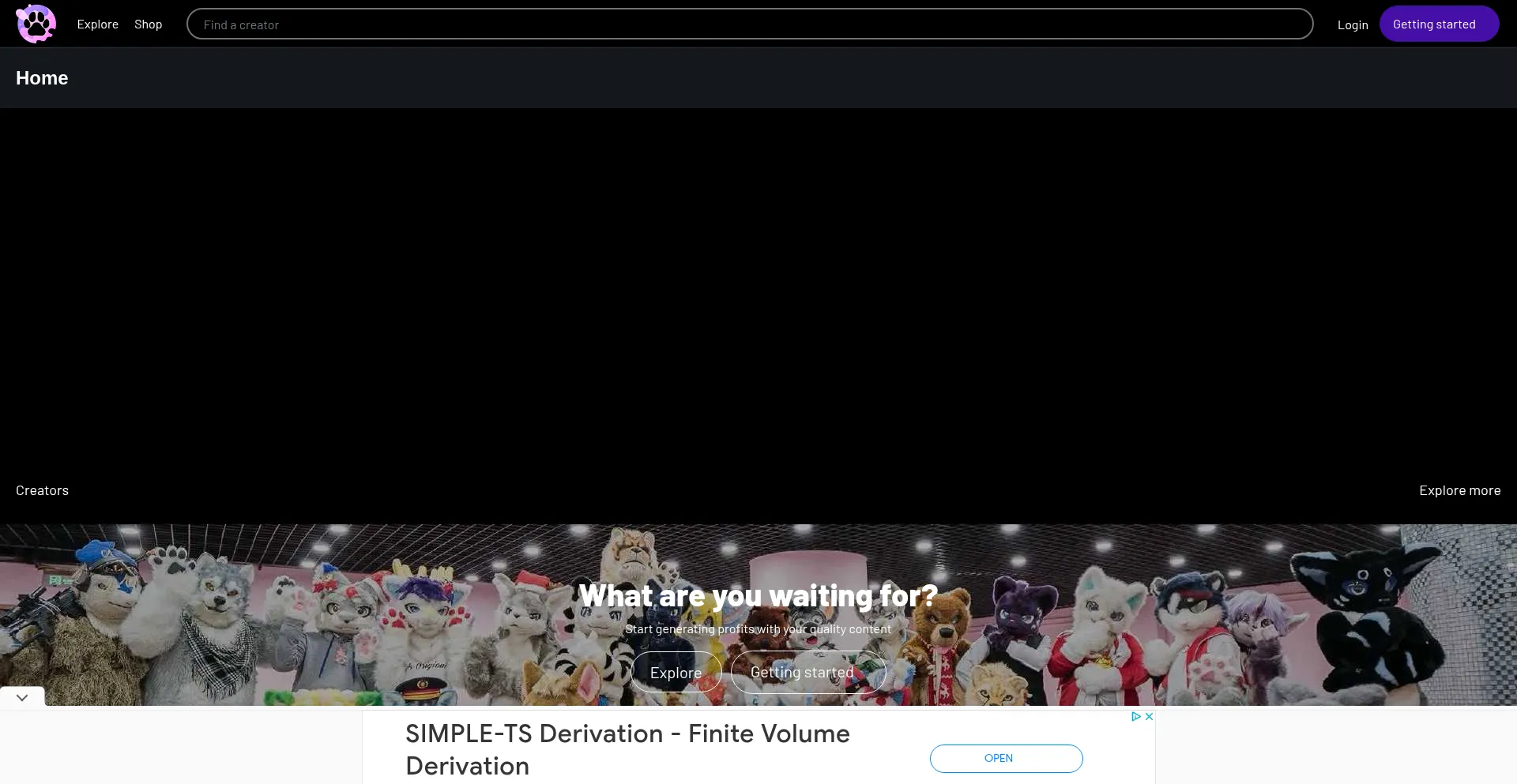 Website screenshot of Furaffinity.com