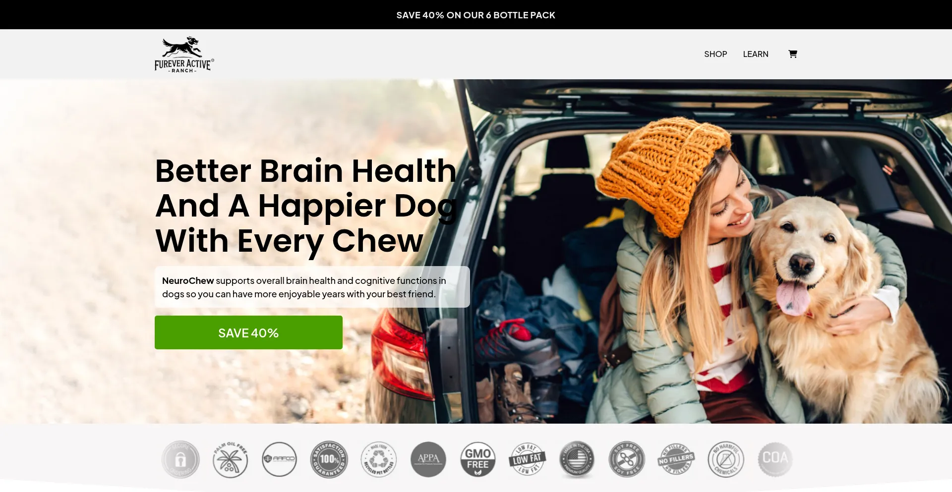 Website screenshot of Fureveractive.com