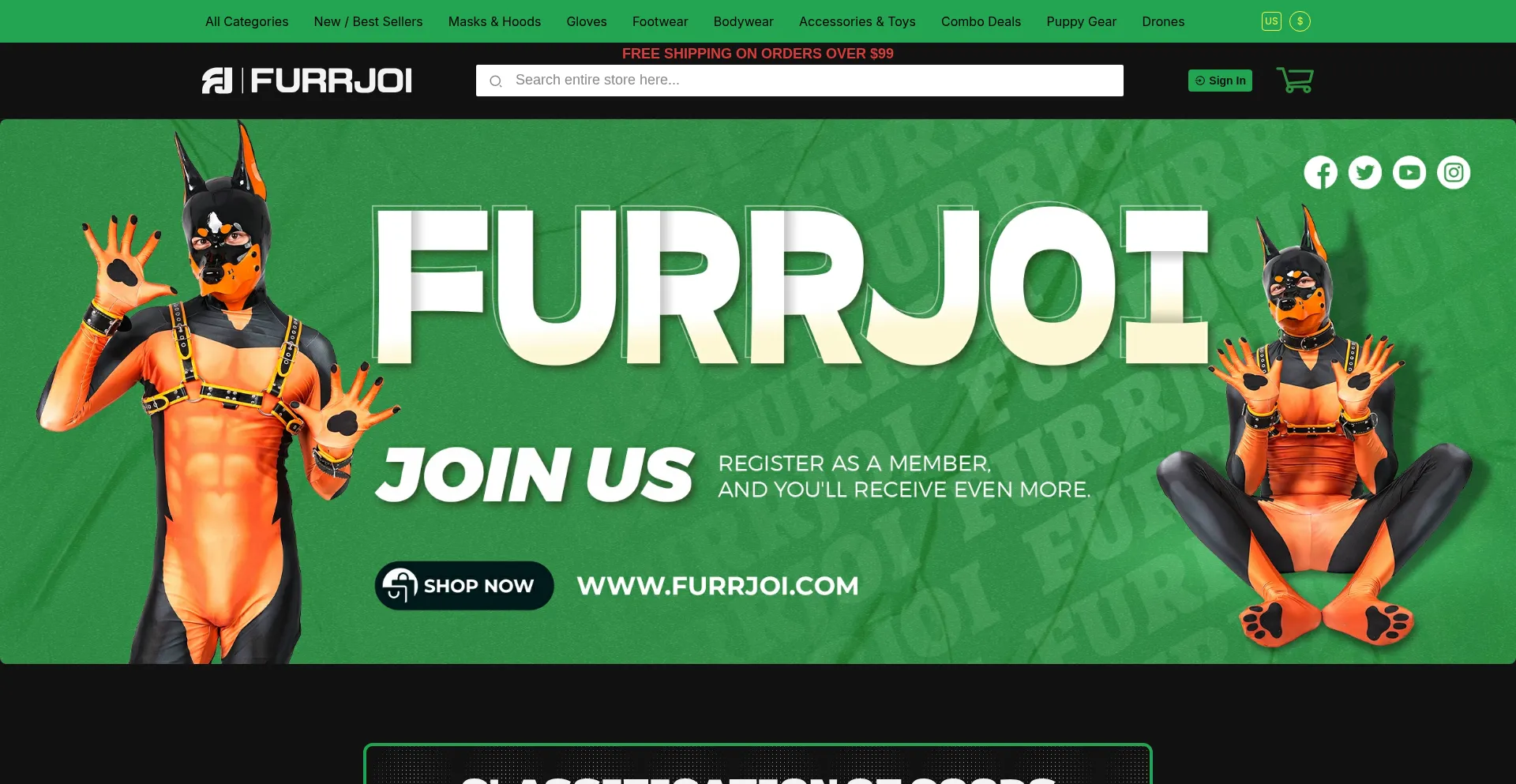 Website screenshot of Furrjoi.cn