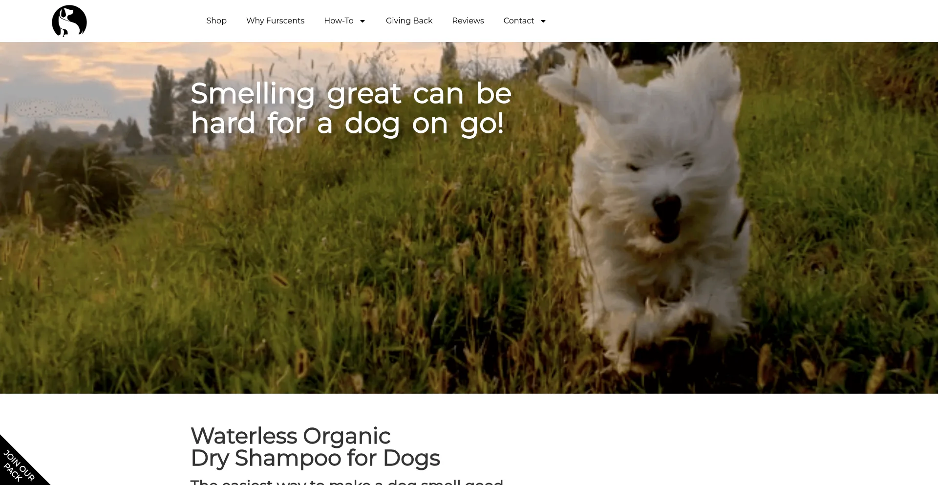 Website screenshot of Furscents.ca