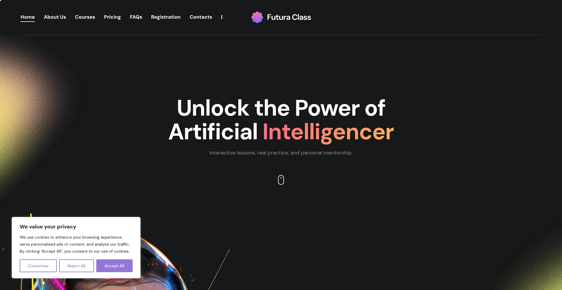 Website screenshot of Futuraclass.com