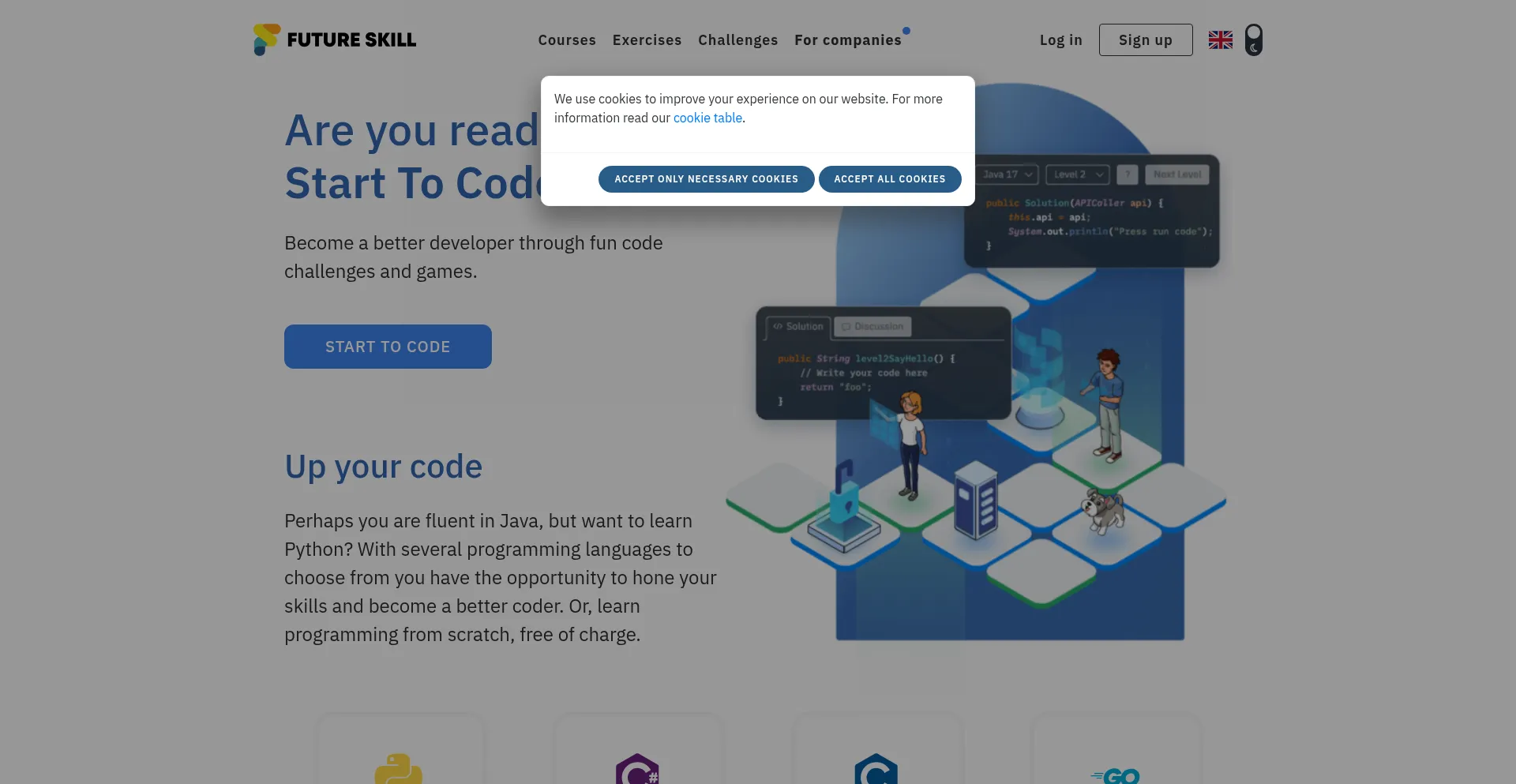 Website screenshot of Futureskill.com