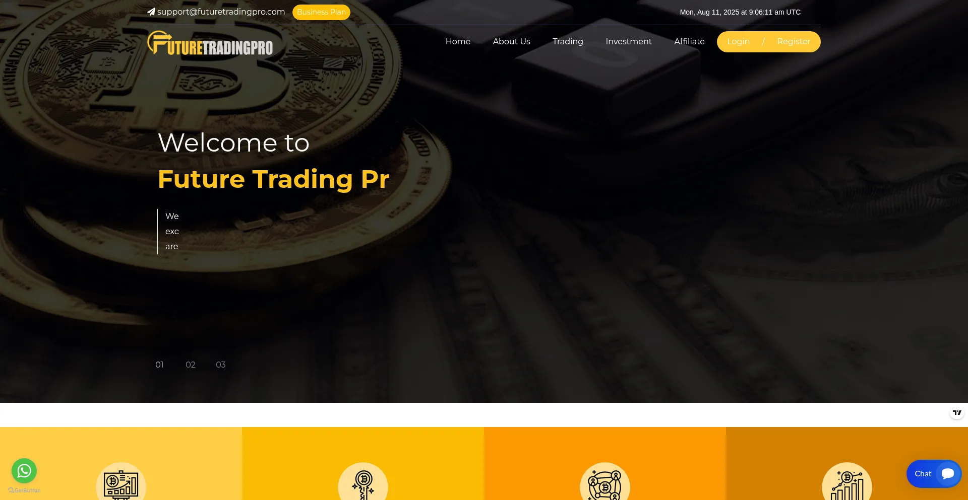 Website screenshot of Futuretradingpro.com