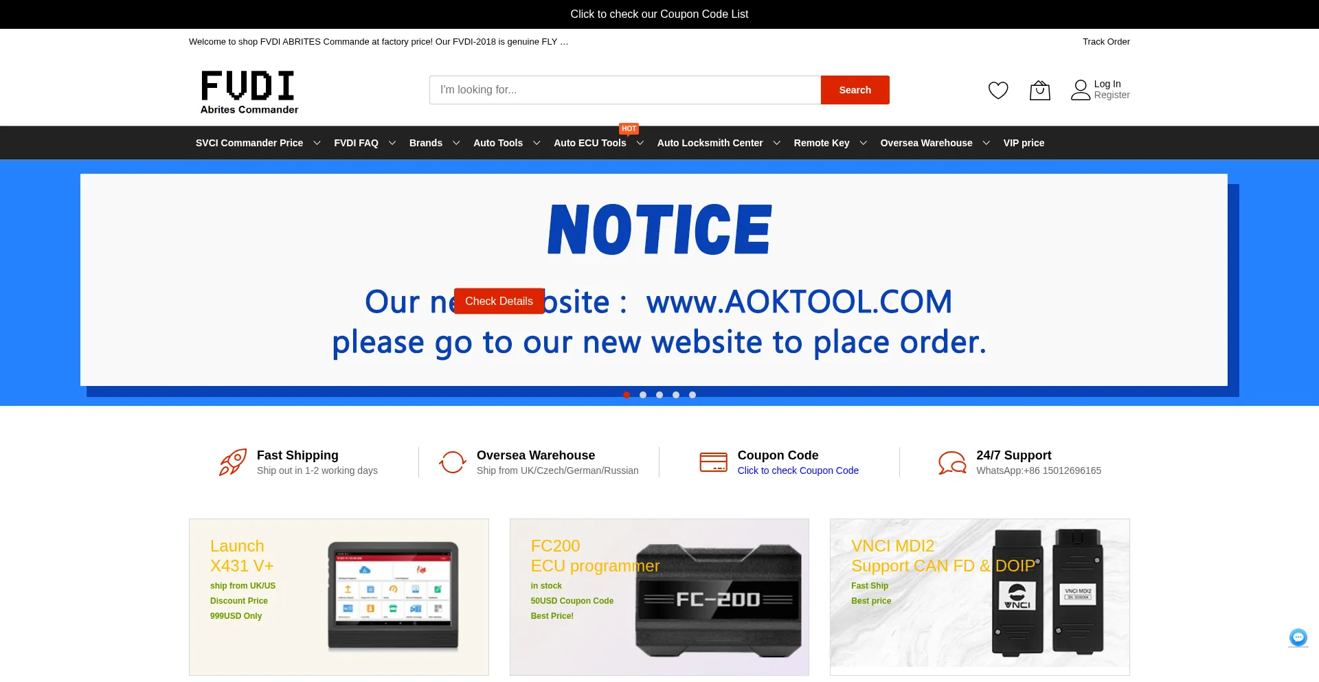 Website screenshot of Fvdiobd.com