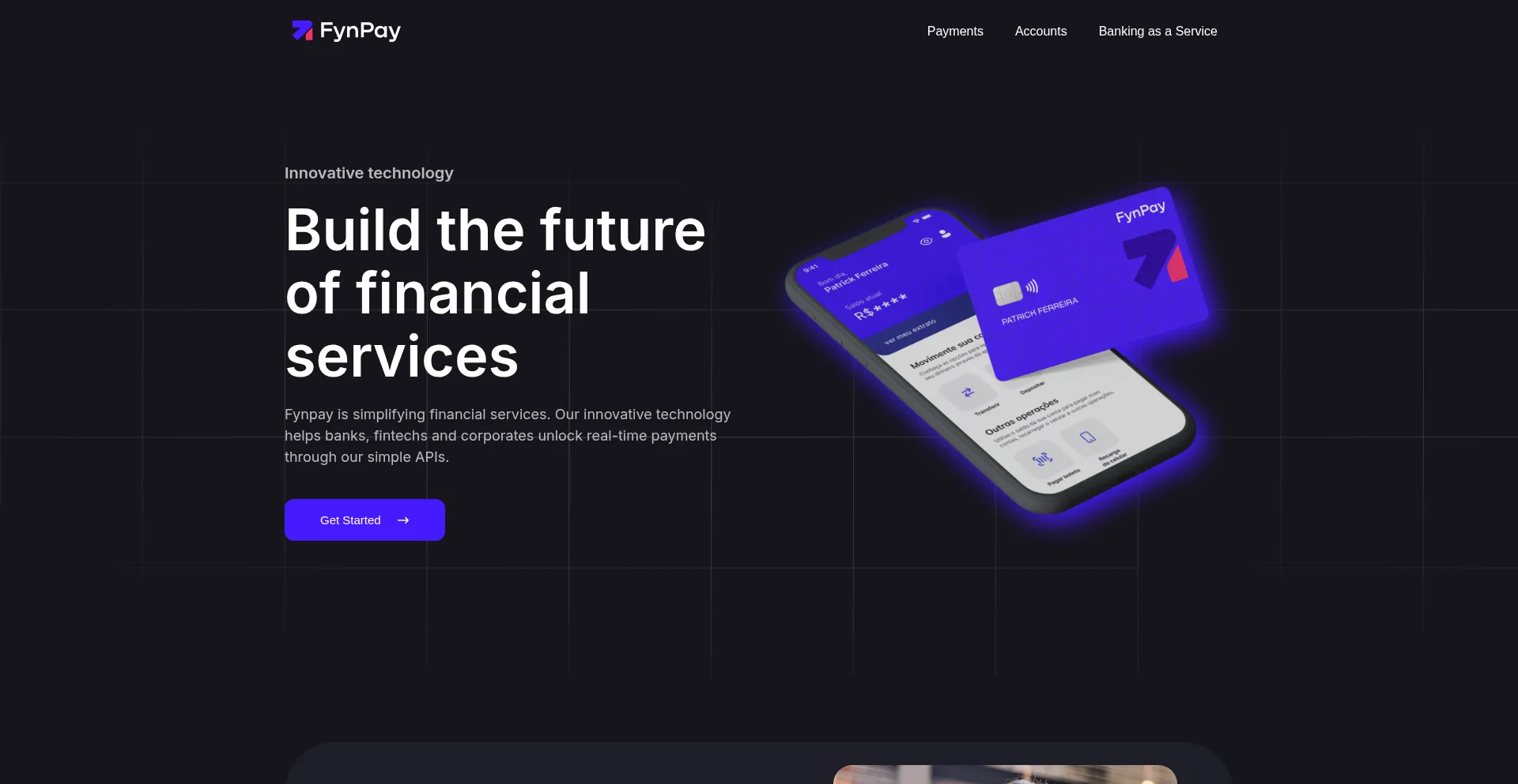 Website screenshot of Fynpay.com