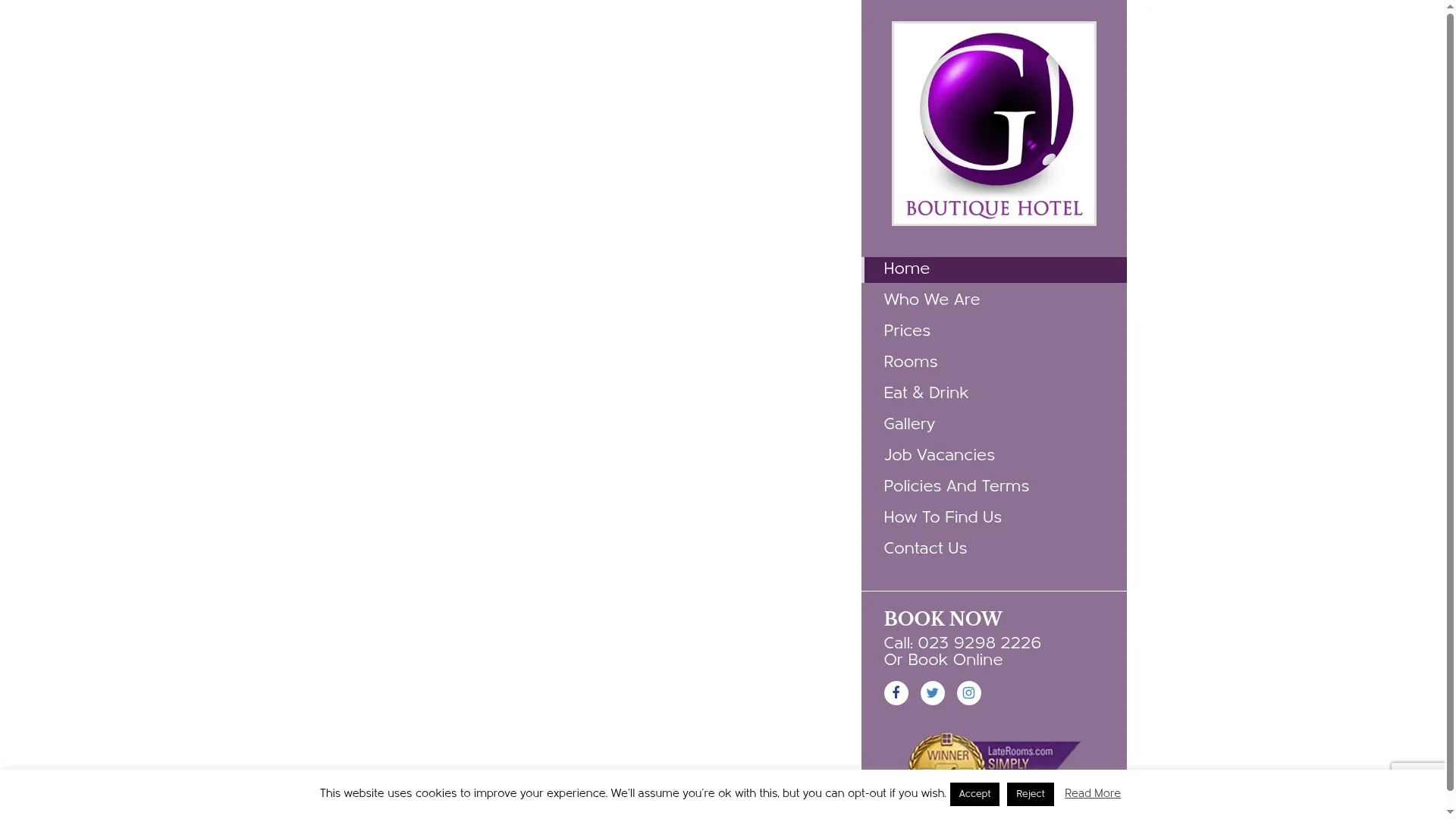 G-boutiquehotel.co.uk