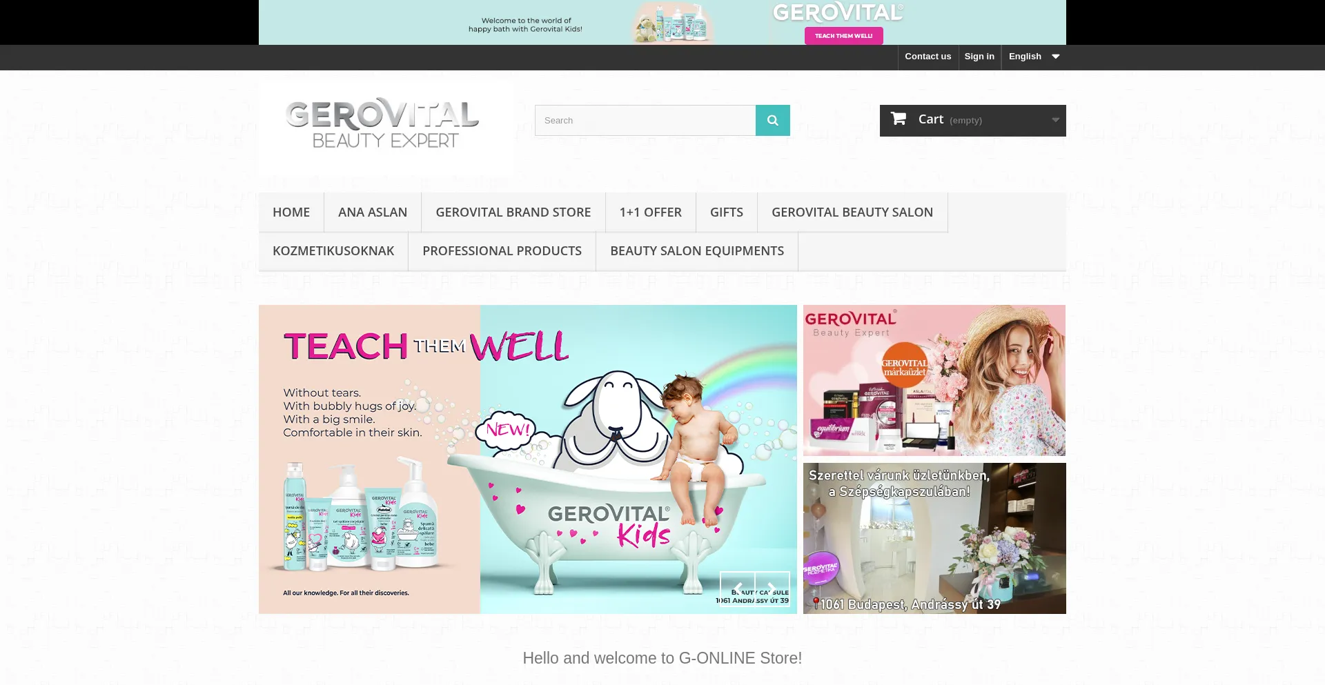 Website screenshot of G-online.hu