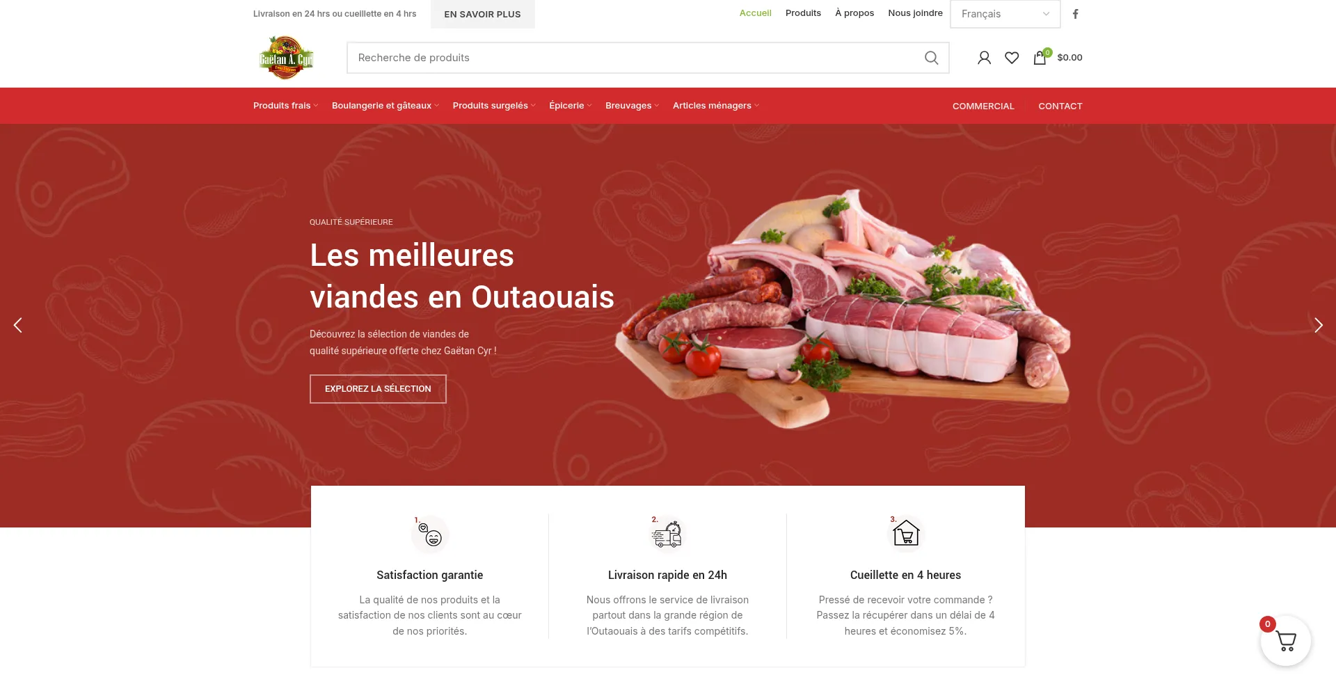 Website screenshot of Gaetancyr.ca