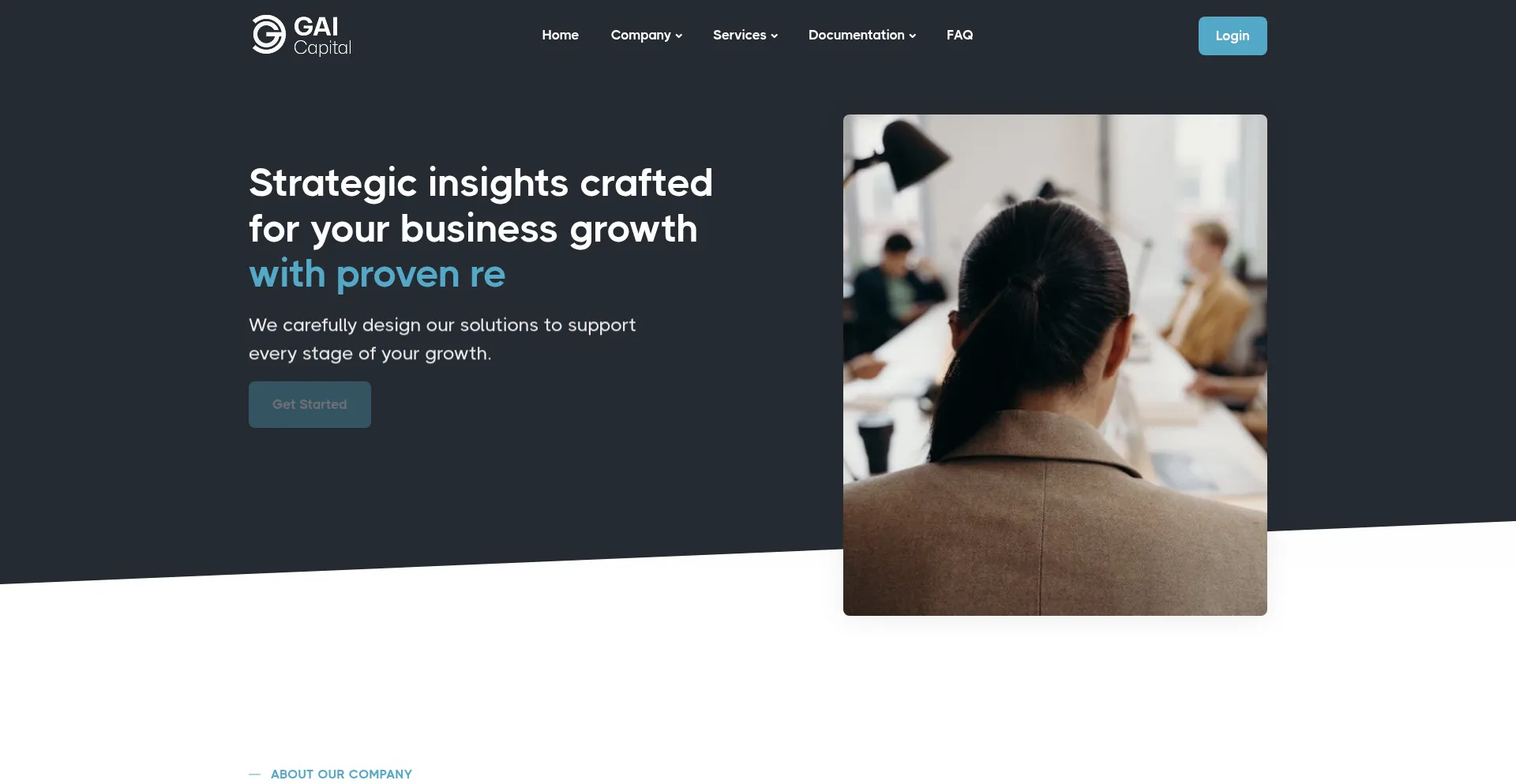 Website screenshot of Gai-capital.com
