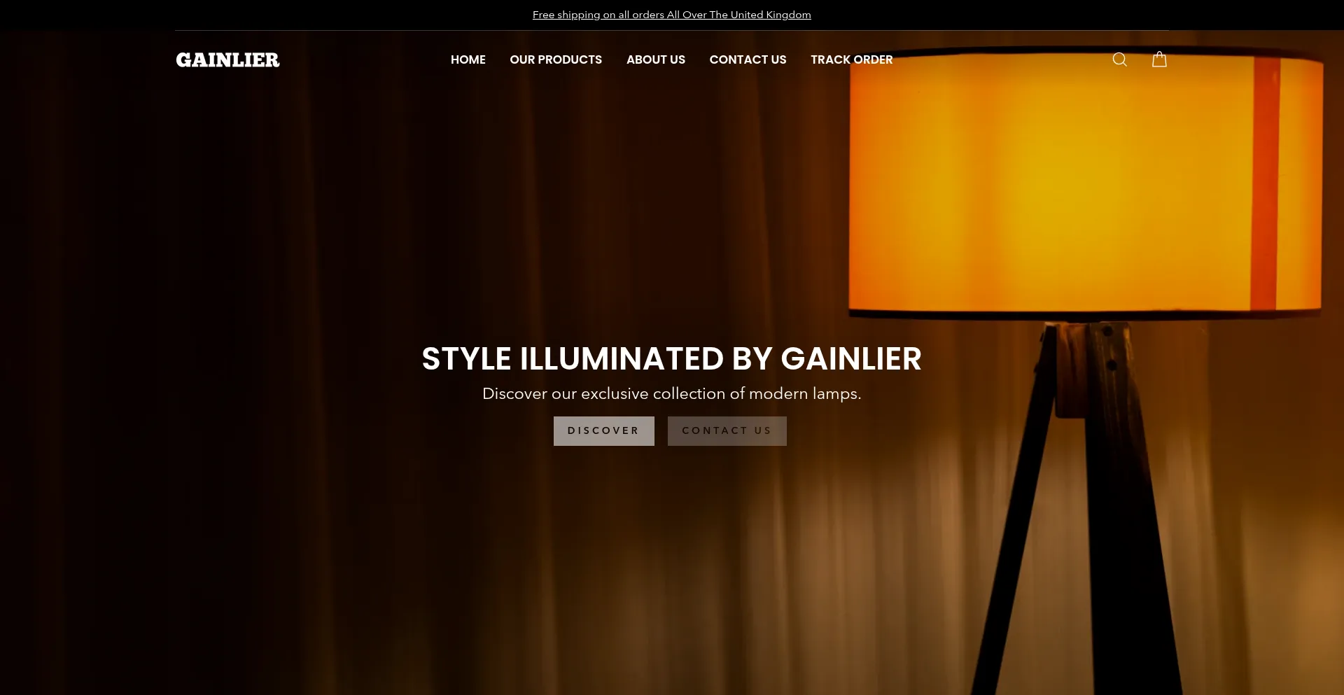 Website screenshot of Gainlier.com