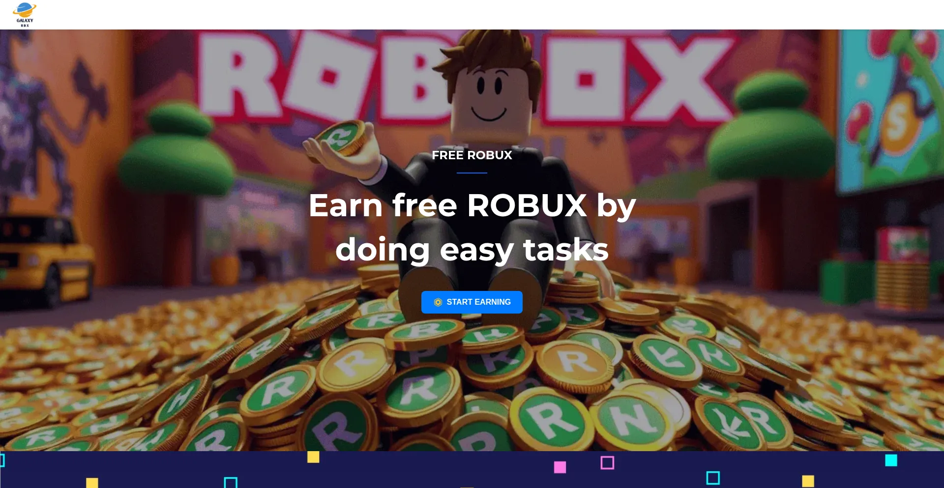 Website screenshot of Galaxyrbx.online
