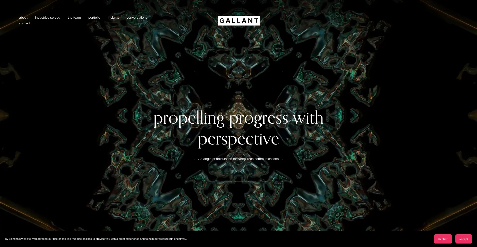 Website screenshot of Gallantculture.com