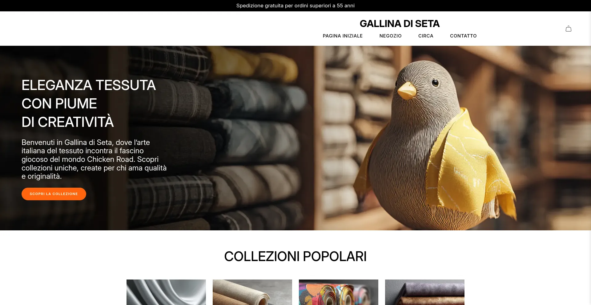 Website screenshot of Gallinadiseta.com