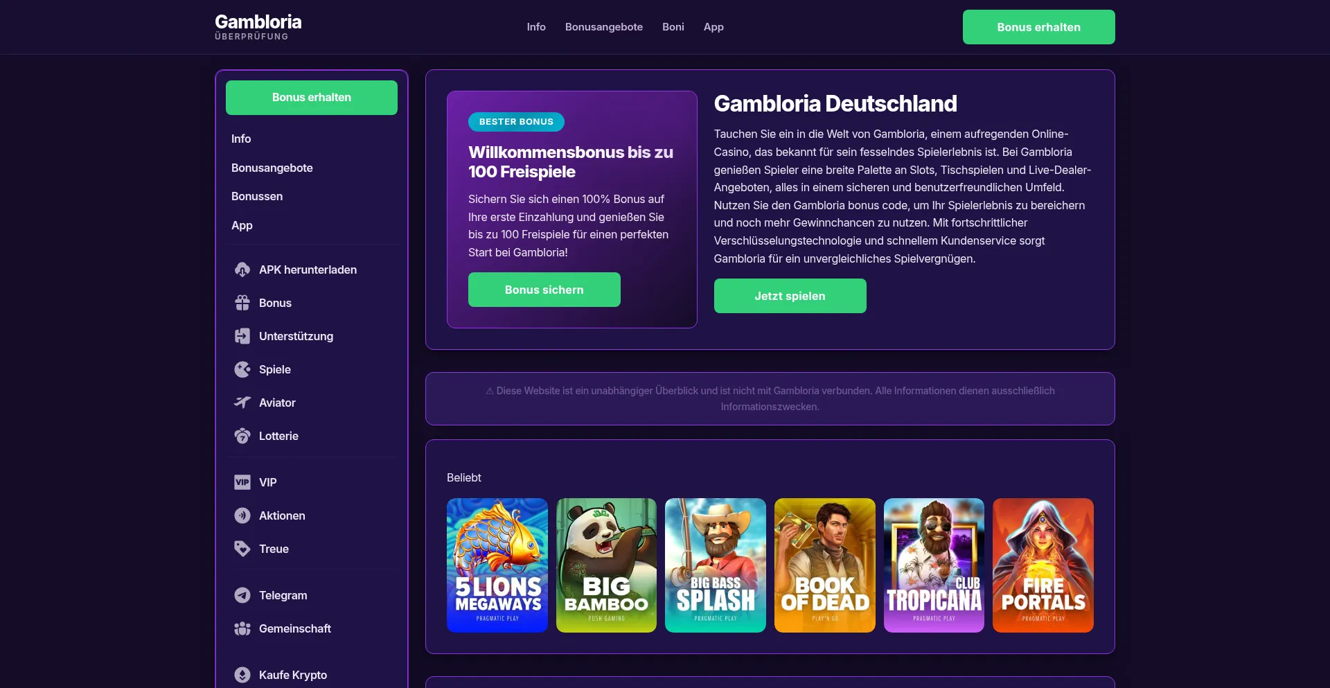 Gambloriadeutschland.com