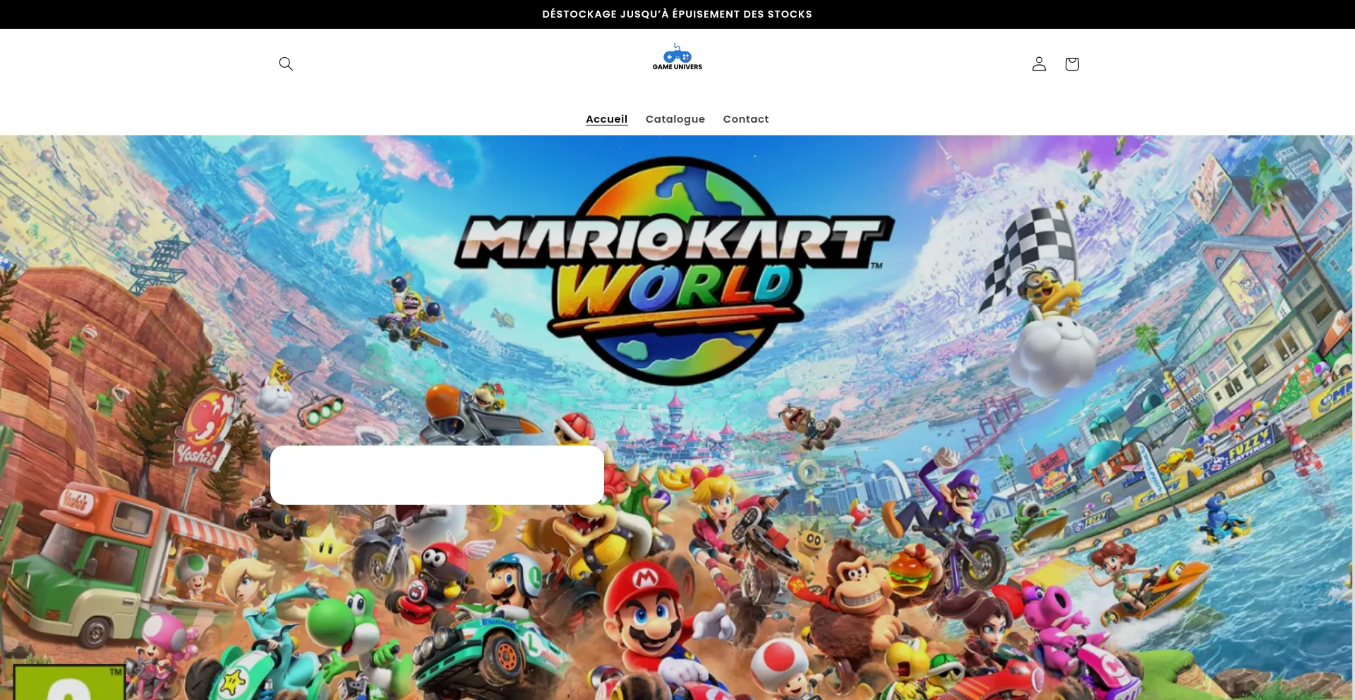 Website screenshot of Game-univers.com