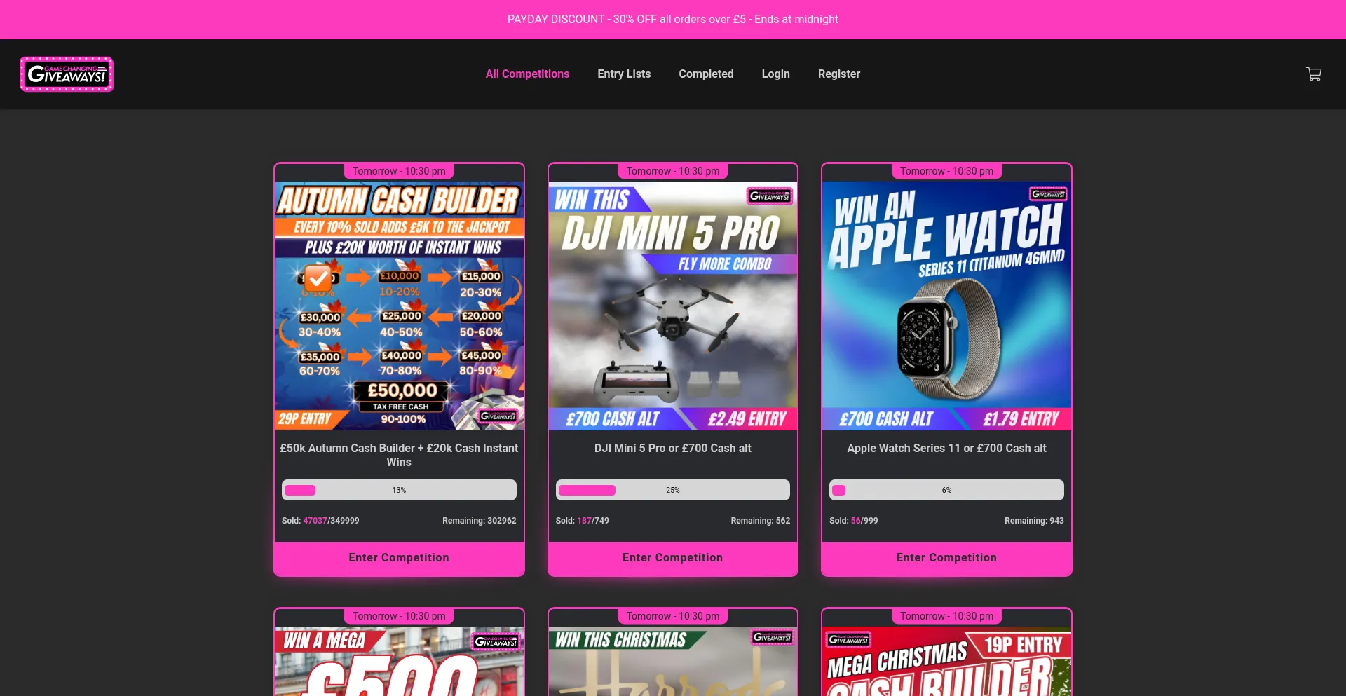 Gamechanginggiveaways.com