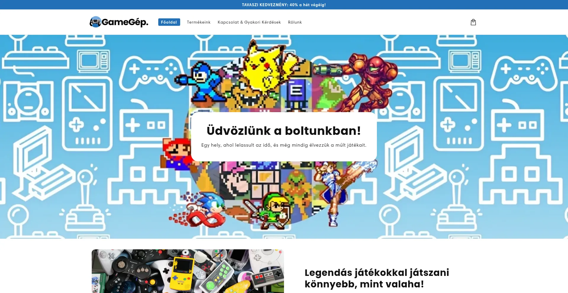 Website screenshot of Gamegep.eu