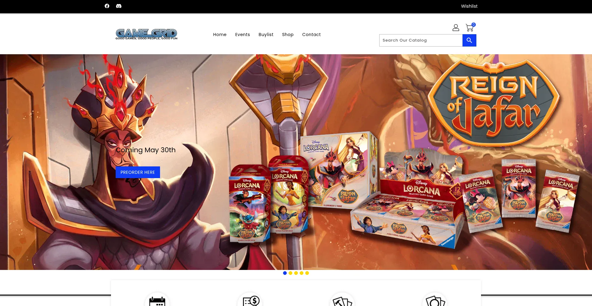 Website screenshot of Gamegridif.com
