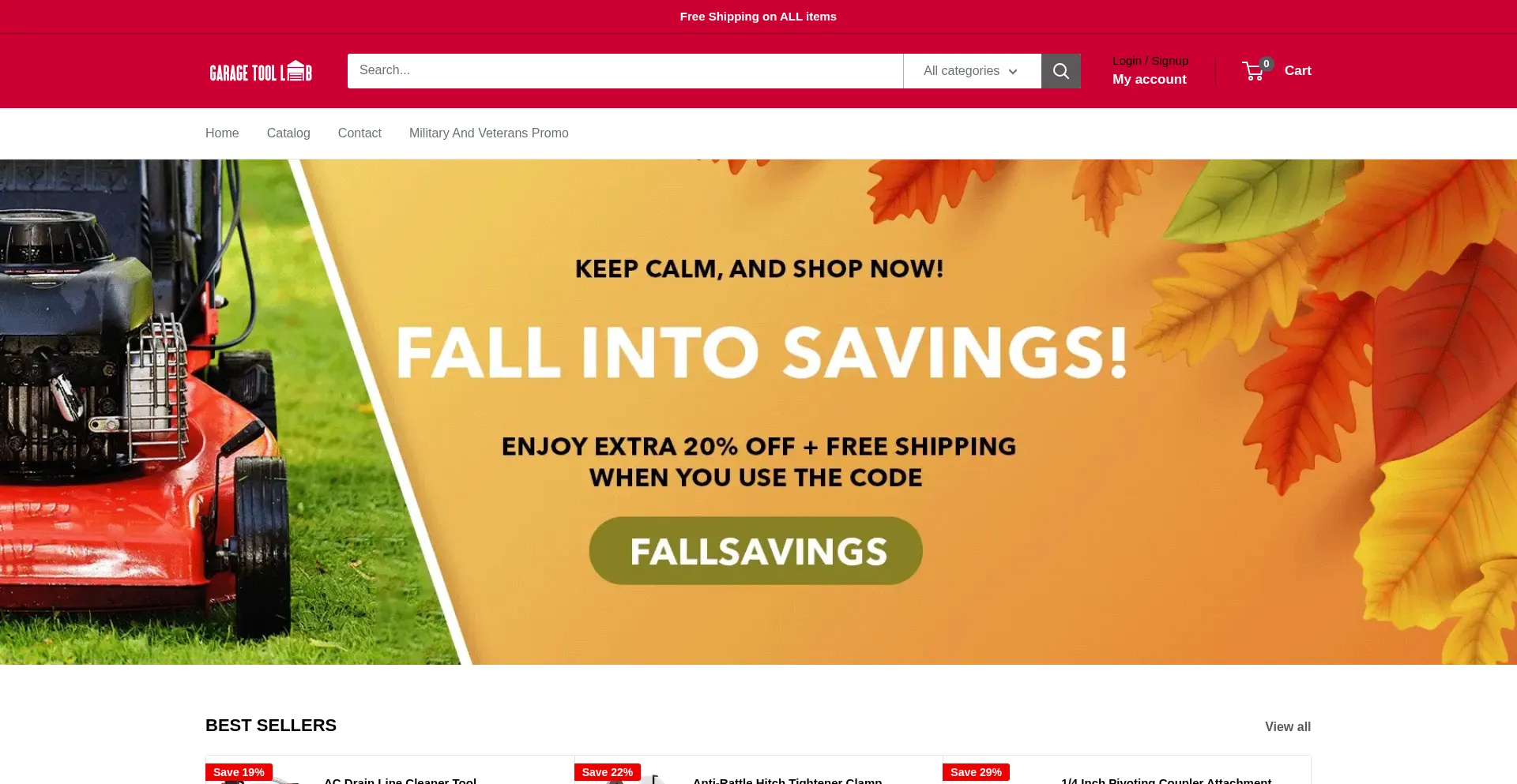 Website screenshot of Garagetoollab.com
