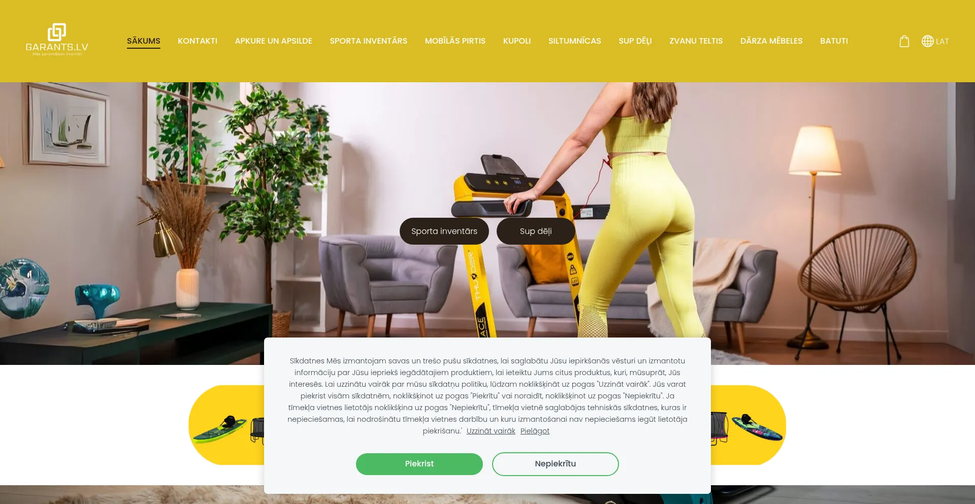 Website screenshot of Garants.lv
