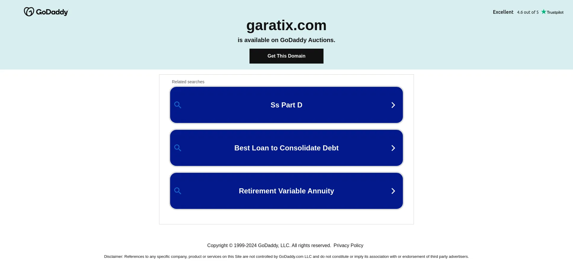 Website screenshot of Garatix.com