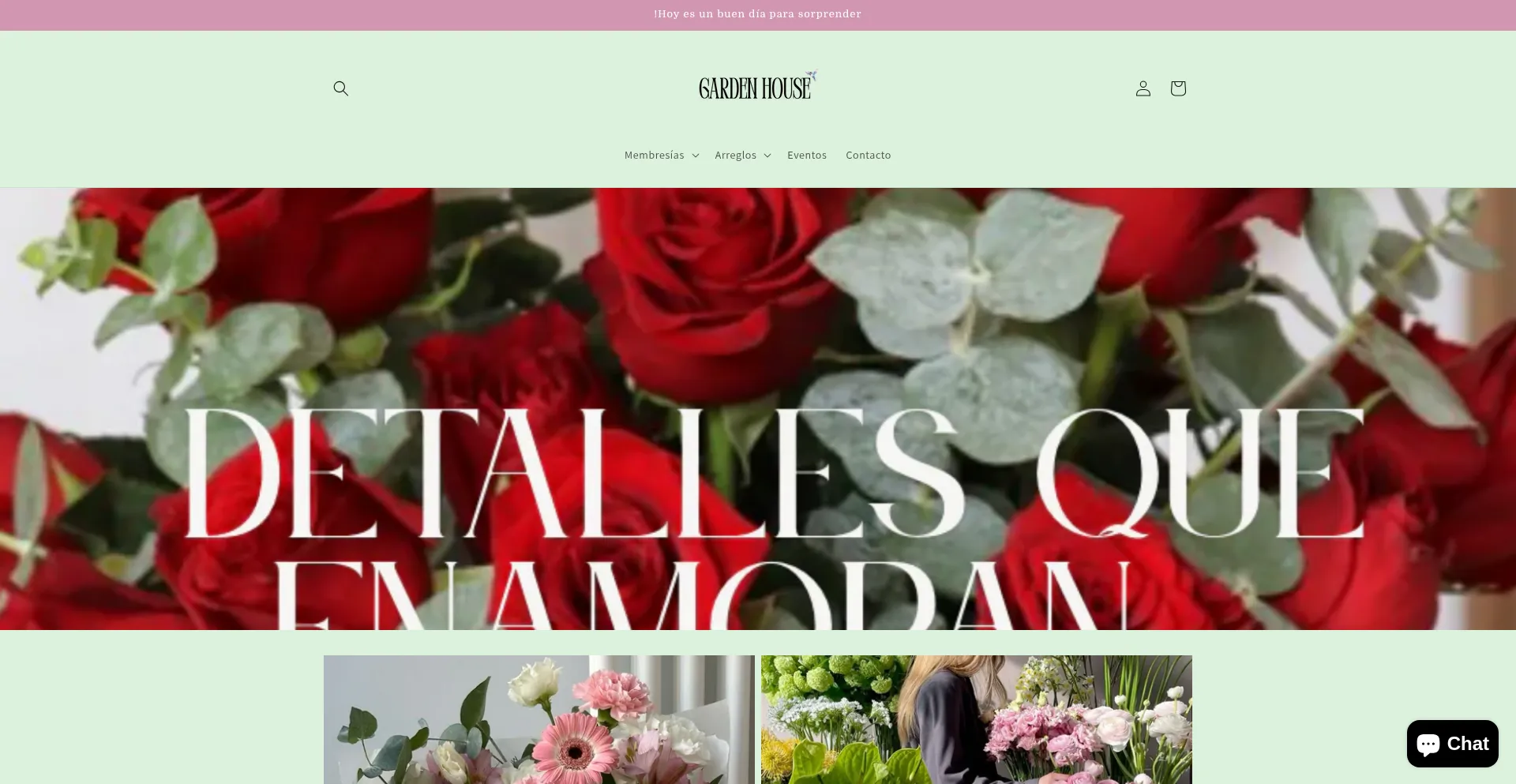 Website screenshot of Gardenhouseslw.myshopify.com