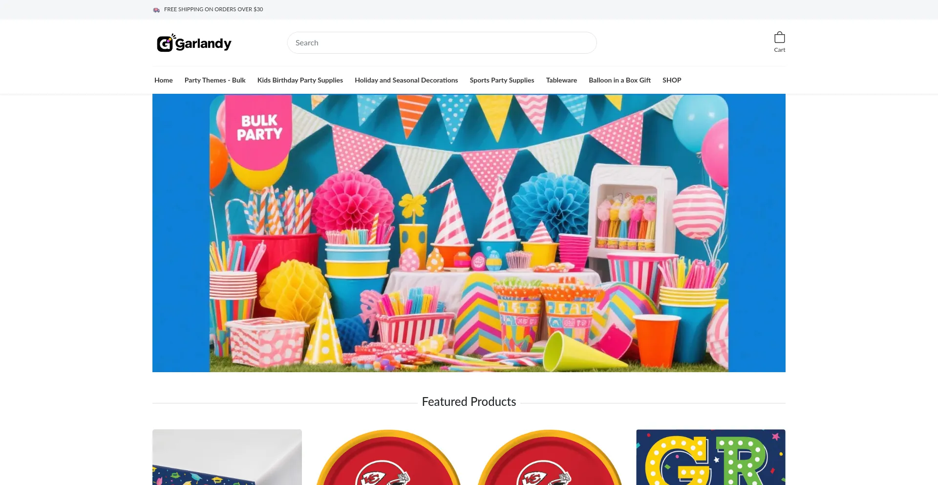 Website screenshot of Garlandy.com