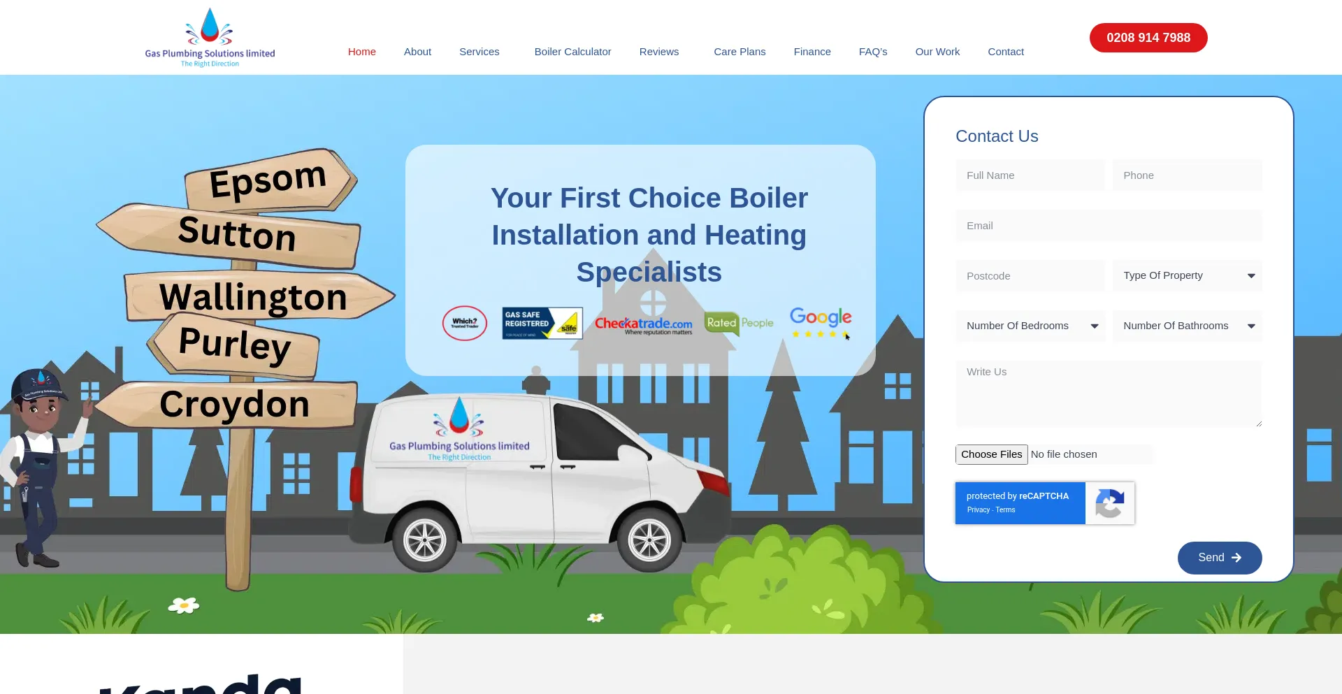 Website screenshot of Gas-ps.co.uk