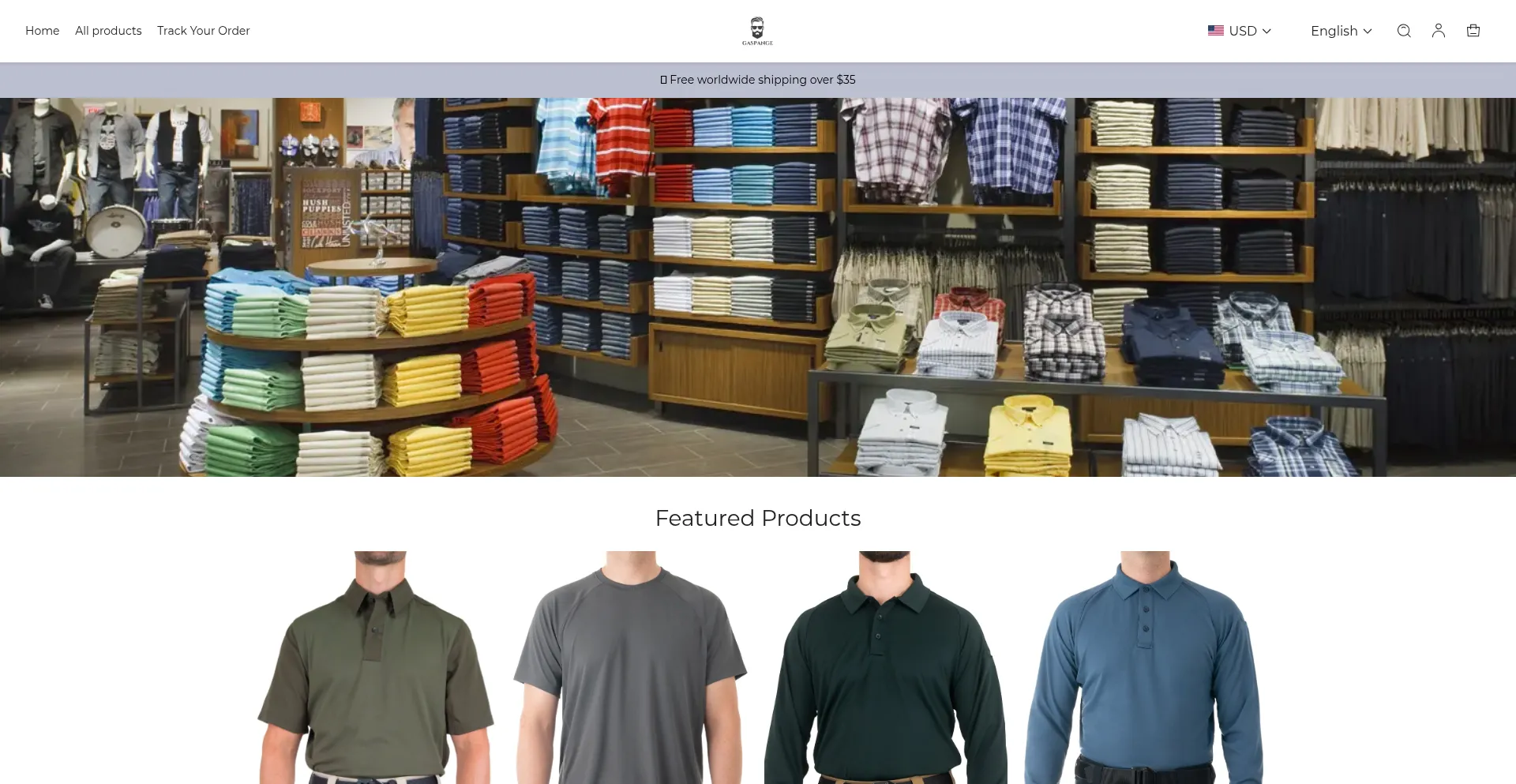 Website screenshot of Gaspang.com