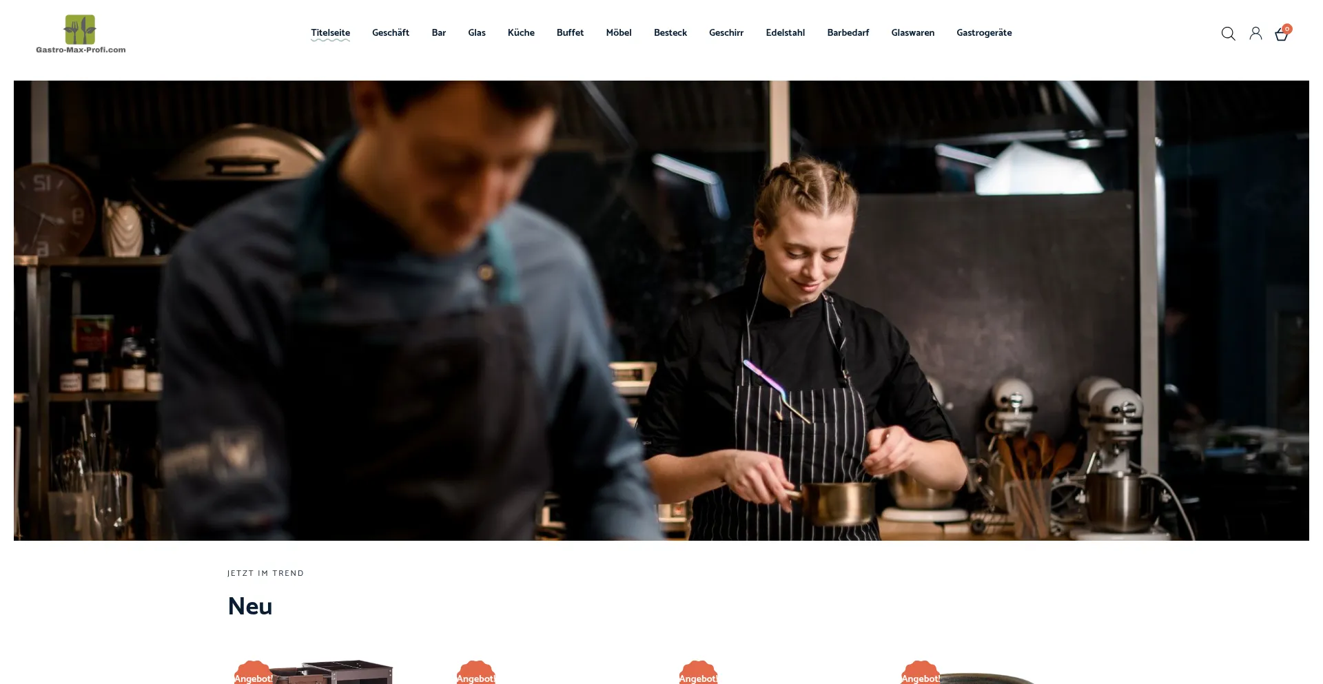 Website screenshot of Gastro-max-profi.com