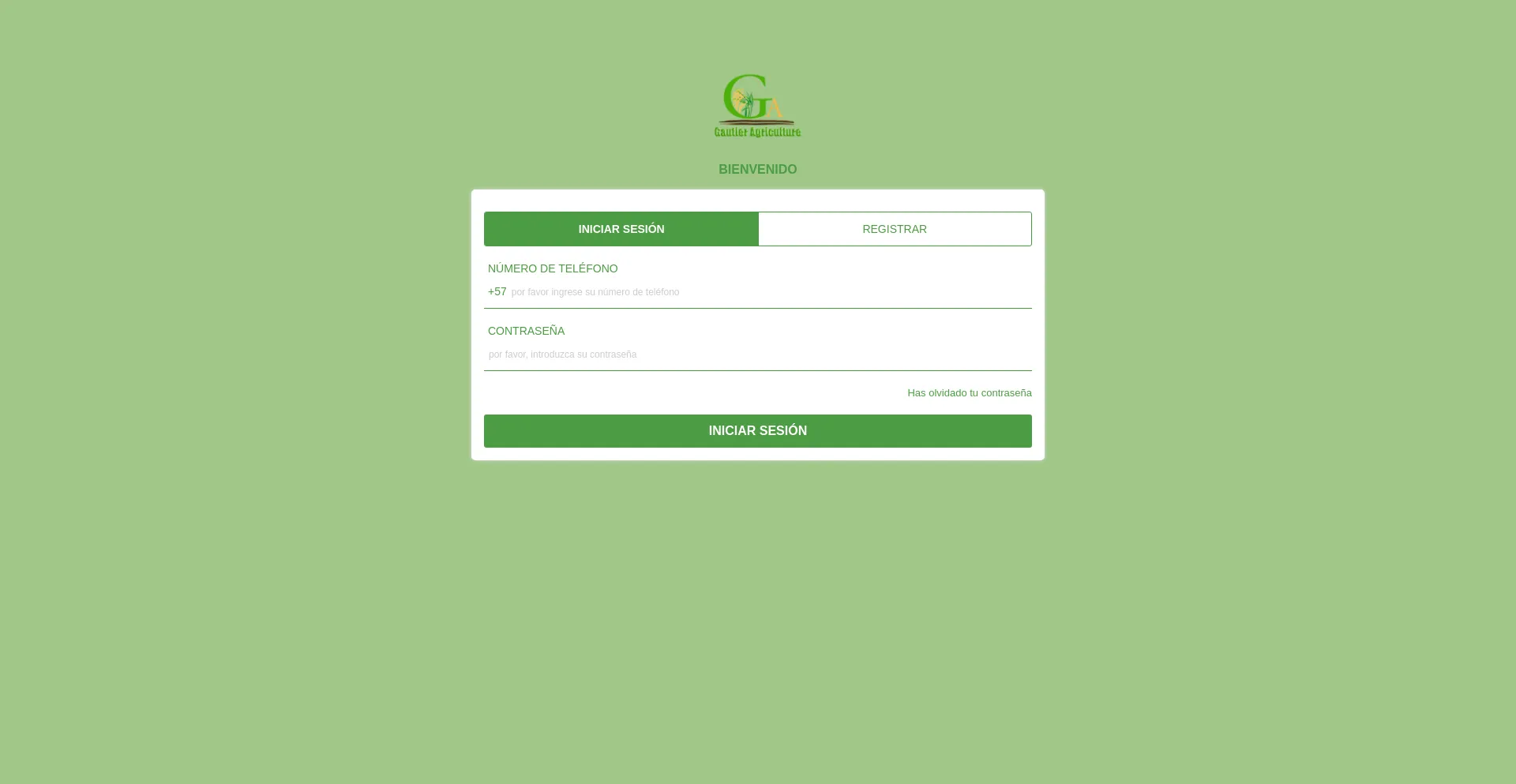 Website screenshot of Gautierfarm.com
