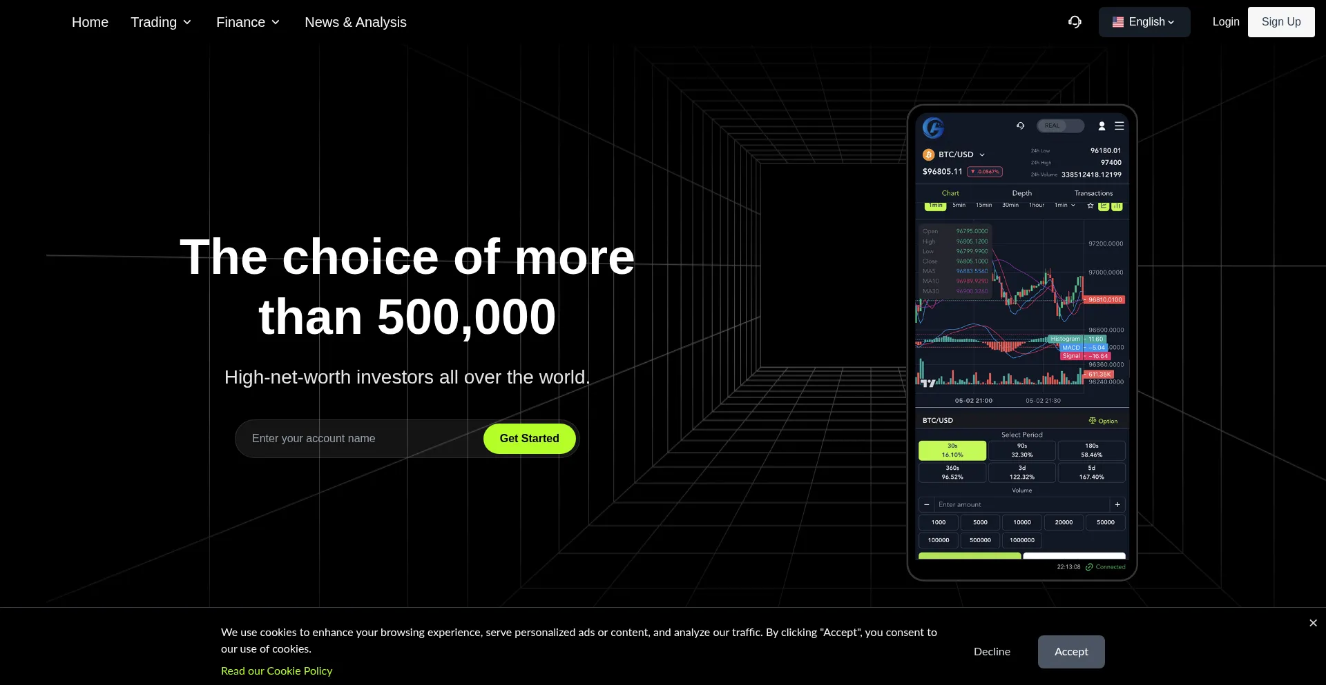 Website screenshot of Gchainfi.net