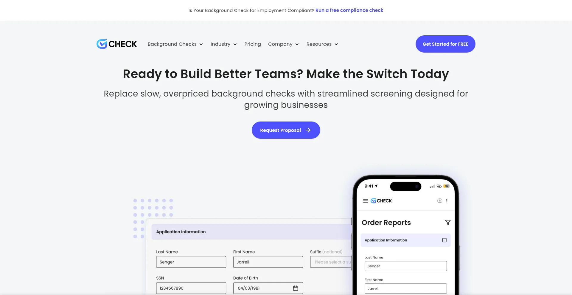 Website screenshot of Gcheck.com
