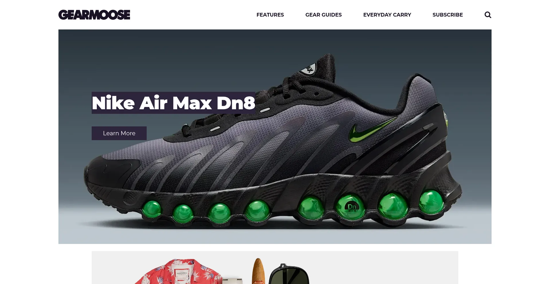 Website screenshot of Gearmoose.com