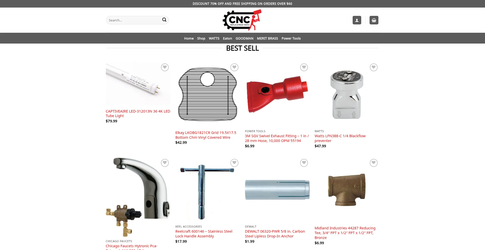 Website screenshot of Geartoolspartshub.com