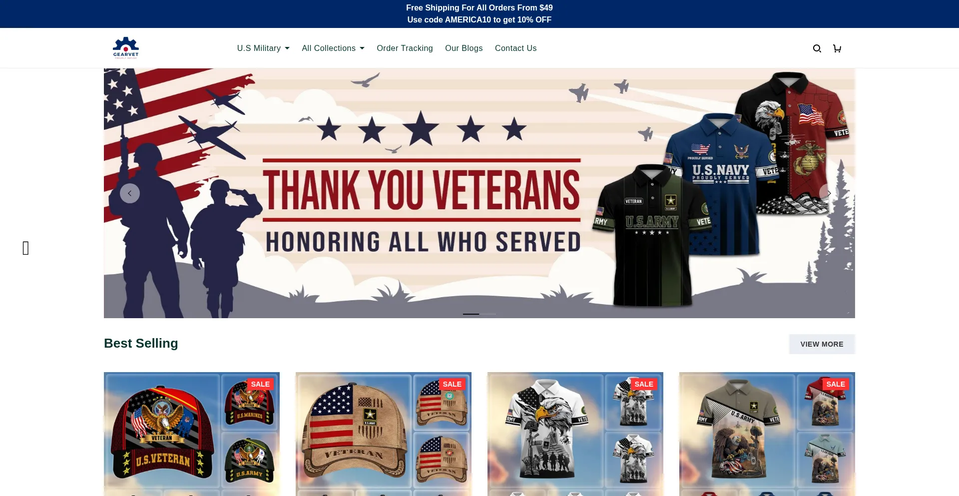 Website screenshot of Gearvet.com
