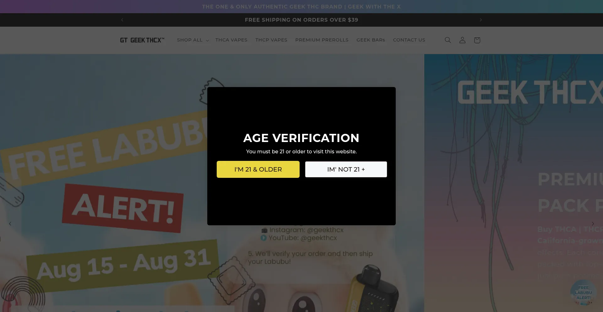 Website screenshot of Geek-thcx.com