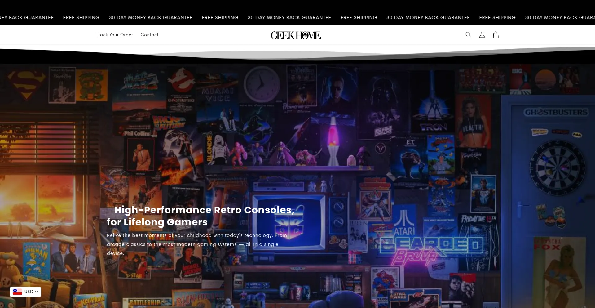 Website screenshot of Geekhomest.com