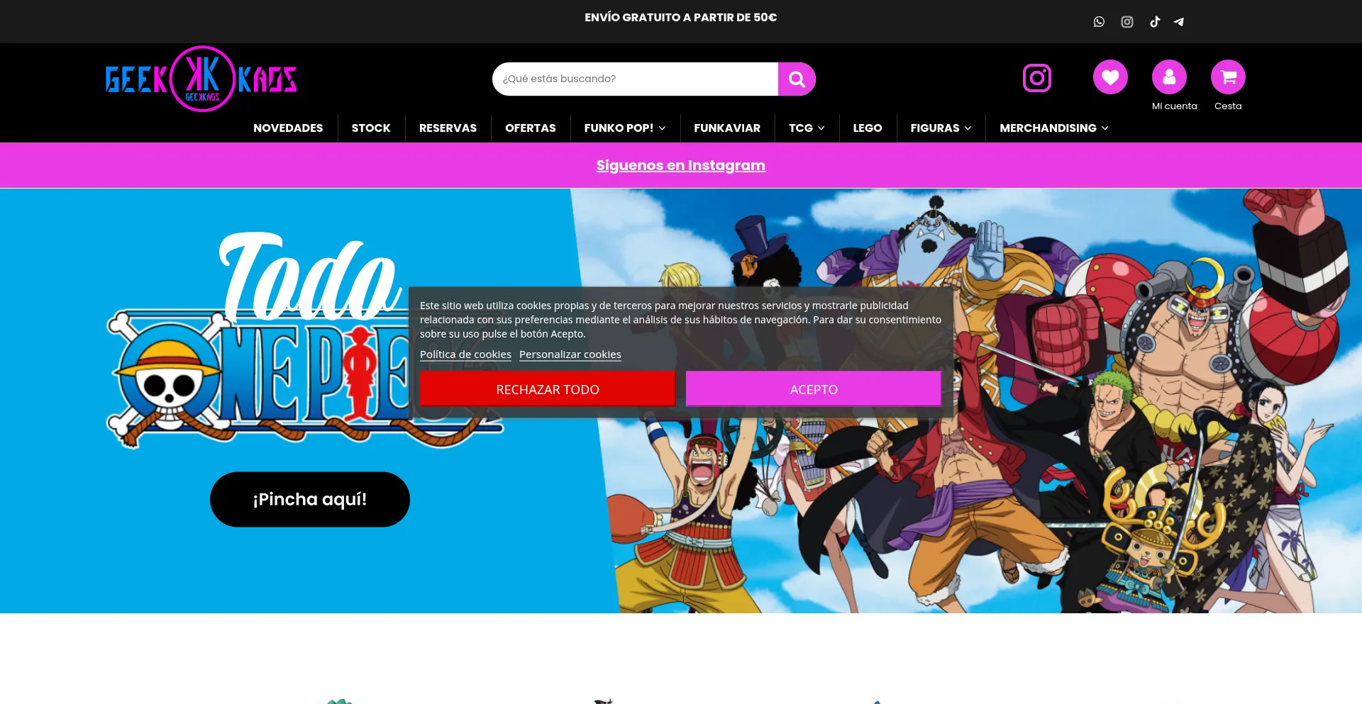 Website screenshot of Geekkaos.com