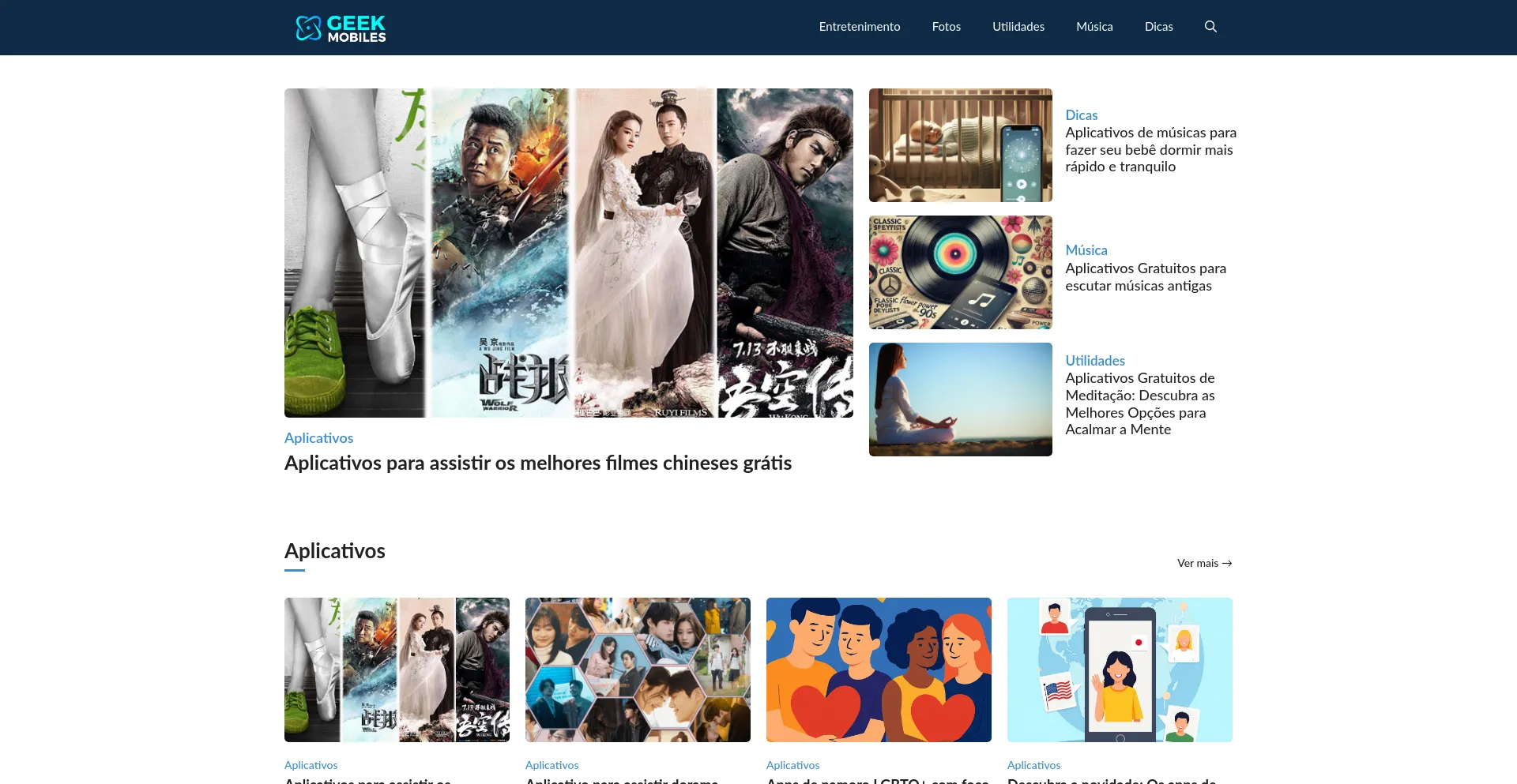 Website screenshot of Geekmobiles.com