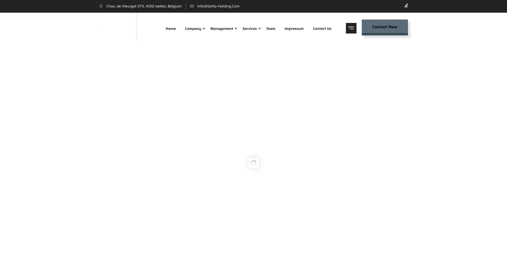 Website screenshot of Gefip-holding.com