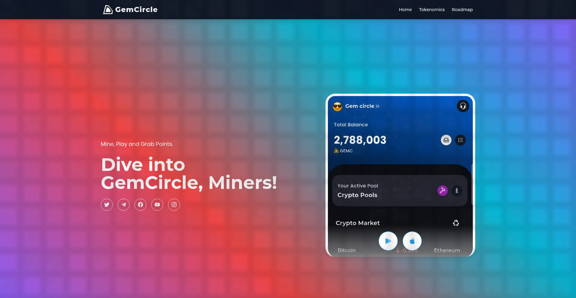 Website screenshot of Gem-circle.com